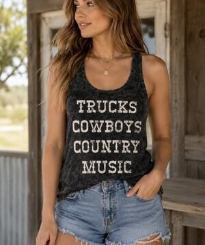 M Frederic Tank Top Country Music Cowboy Size Small New